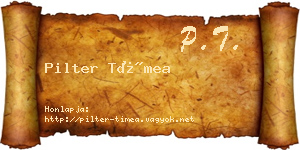 Pilter Tímea névjegykártya
